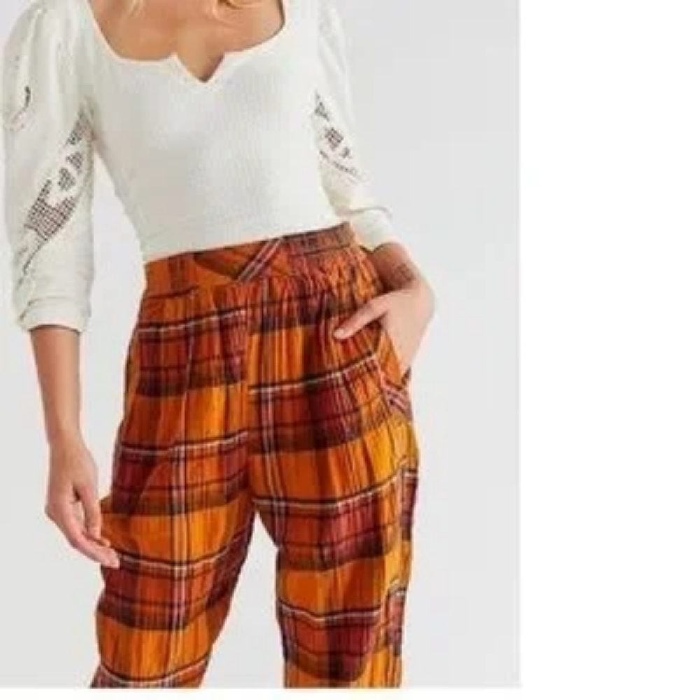 Free People Preppy Plaid Pants